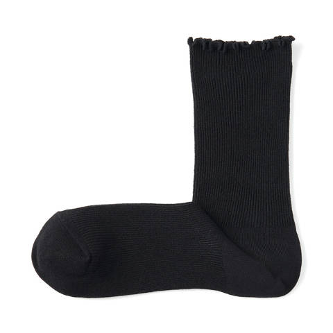MUJI — Chaussettes en modal mélangé à angle droit avec bord confortable pour femme