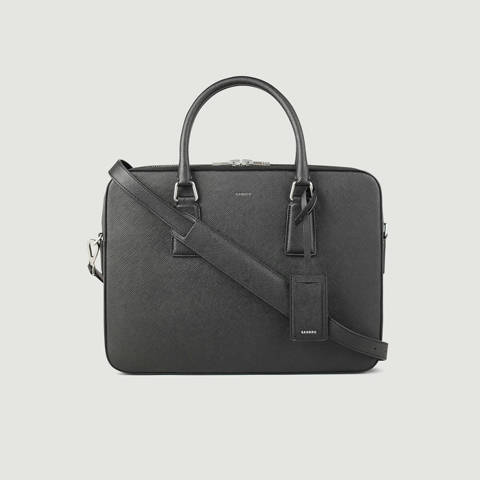 Sandro — Briefcase en cuir reconstitué – Noir