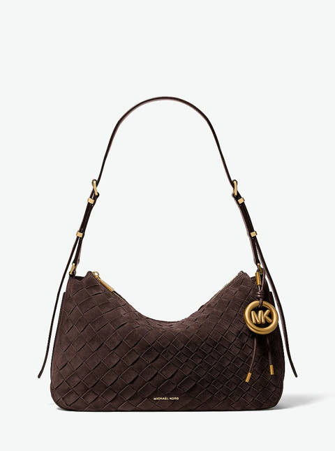 Michael Kors — Michael Kors Sac porté épaule Nolita de taille moyenne en daim tressé à la main