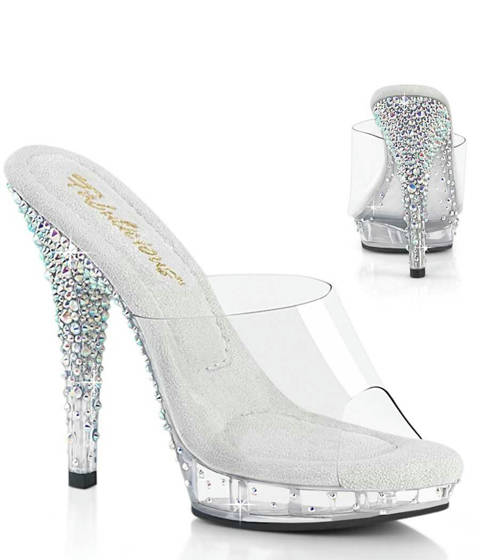 Fabulicious — Mules Strass LIP-101CAS : L'Effet Cascade de Luxe LBDHT