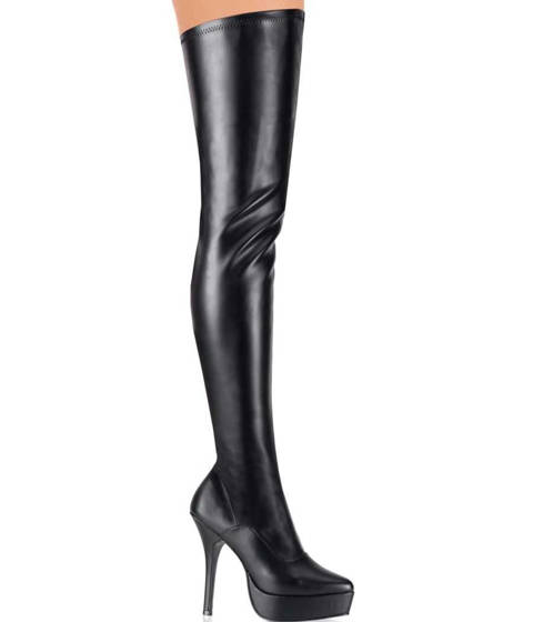 Devious — Cuissardes Stretch INDULGE-3000 : Galbe et Confort – Noir Mat