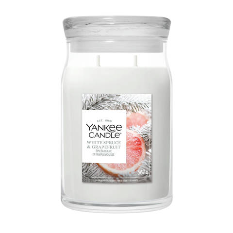 Yankee Candle — Bougie Épicéa blanc et pamplemousse