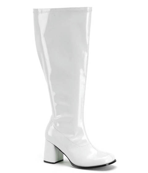 Funtasma — Bottes Gogo Mollets Très Larges GOGO-300X Blanc Verni