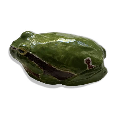 Selency — Grenouille en faïence émaillée