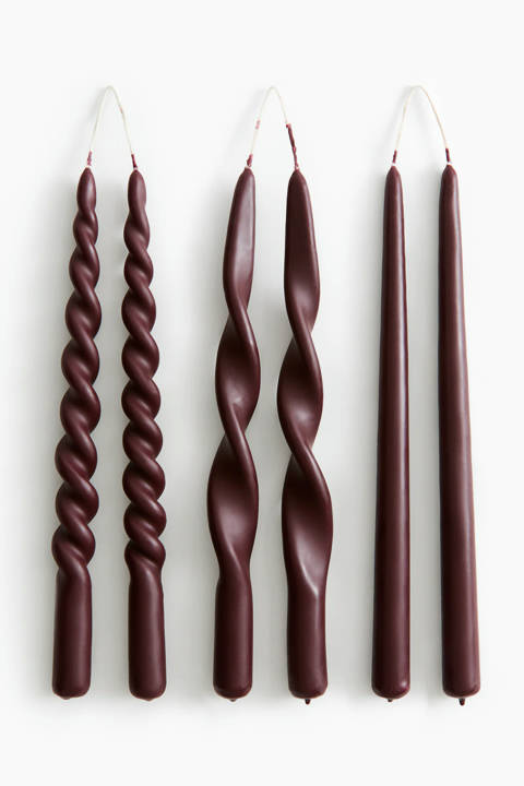 H&M Home — Lot de 6 bougies flambeau