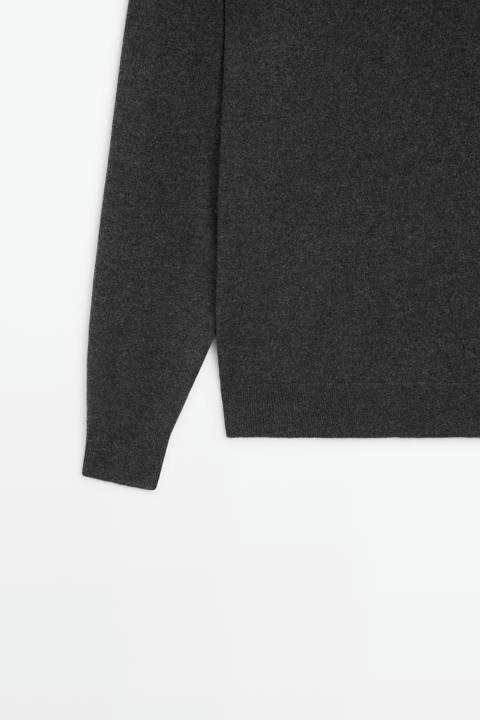 Massimo Dutti — Pull en maille à col tunisien en mélange de laine