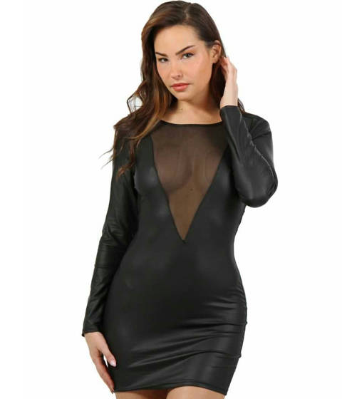 Soisbelle — L'Éclat du Mystère : Robe Courte Noire à Décolleté Voile