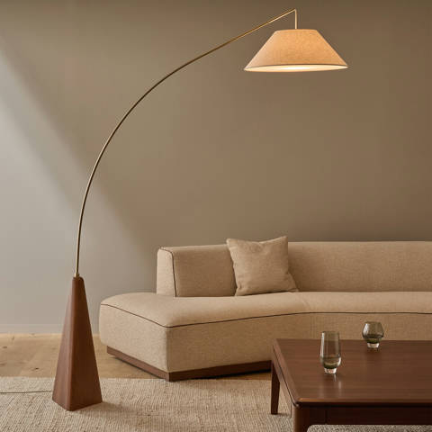 Am.Pm — Lampadaire en chêne massif, teinté noyer, NESTWOOD