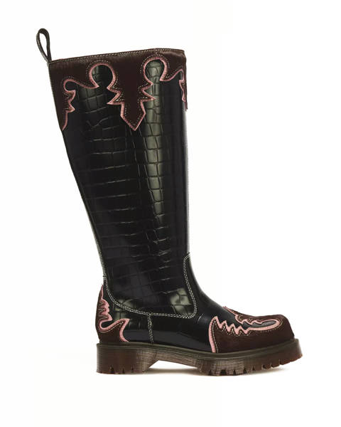 Dr. Martens — Boots Rejena Hi en Cuirs Croc Emboss & Hair On