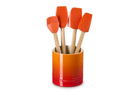 Le Creuset — Pot à ustensiles avec 4 spatules Signature