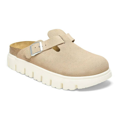 Birkenstock — Boston Chunky Suede Leather – Warm Sand