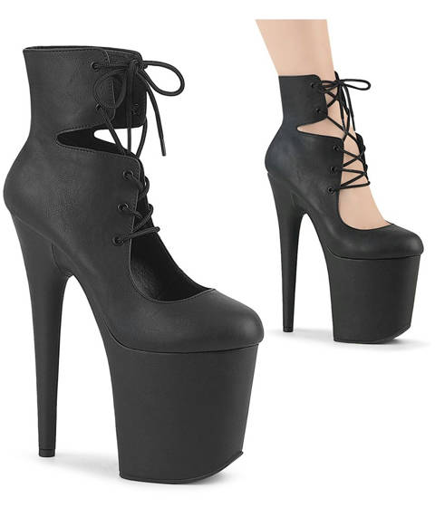 Pleaser — Escarpins Open Toe Découpes Pleaser FLAMINGO 800-22 – Noir Mat