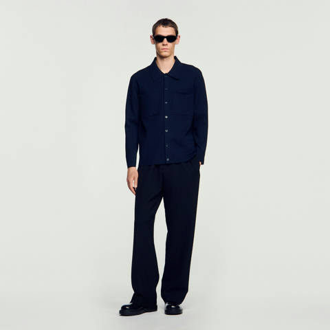 Sandro — Cardigan veste – Marine
