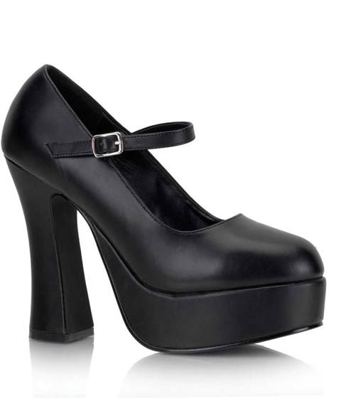 DEMONIA Cult — Escarpins Mary Jane DOLLY-50 : L'Incontournable Plateforme Vintage & Goth – Noir Mat