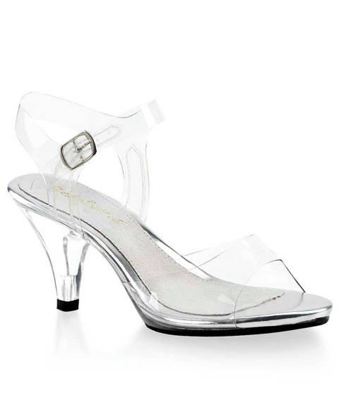 PLEASER Pink Label — Sandales Transparentes BELLE-308 : L'Élégance Cristalline et Confortable