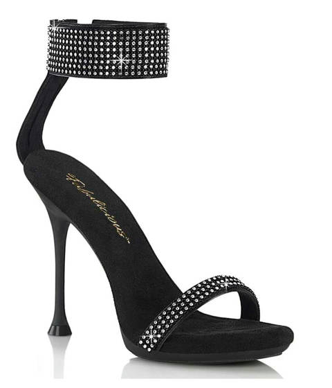 Fabulicious — Sandales Noires CUPID-440 : L'Équilibre Audacieux entre Finesse et Caractère
