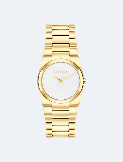 Calvin Klein — Montre-bracelet en acier plaqué or