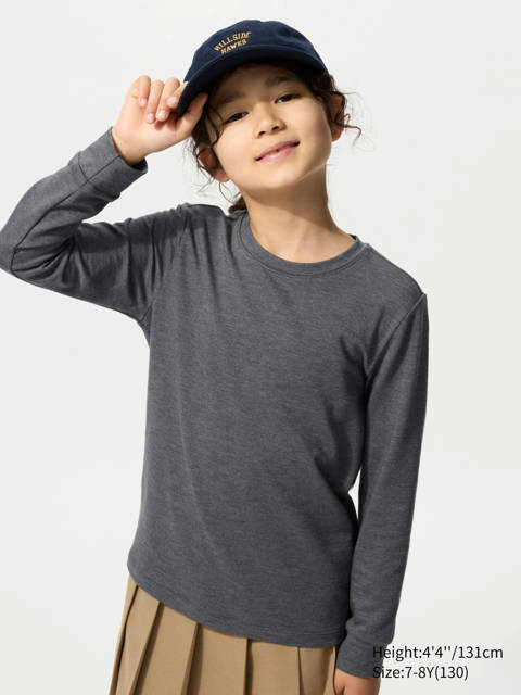 Uniqlo — T-shirt HEATTECH en coton Extra Chaud (Chiné)