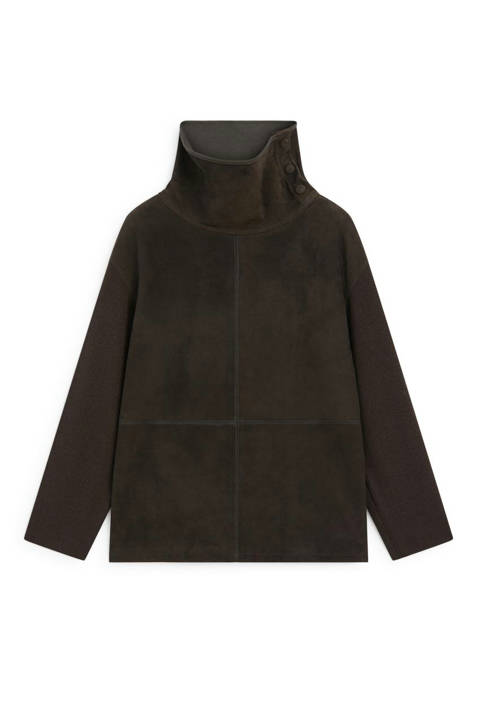 Massimo Dutti — Chemisier combiné col montant