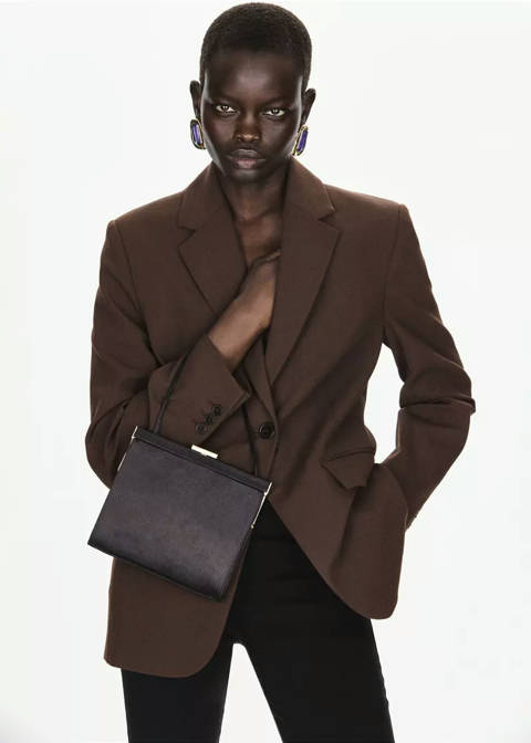 Mango — Blazer droit avec poches à rabat