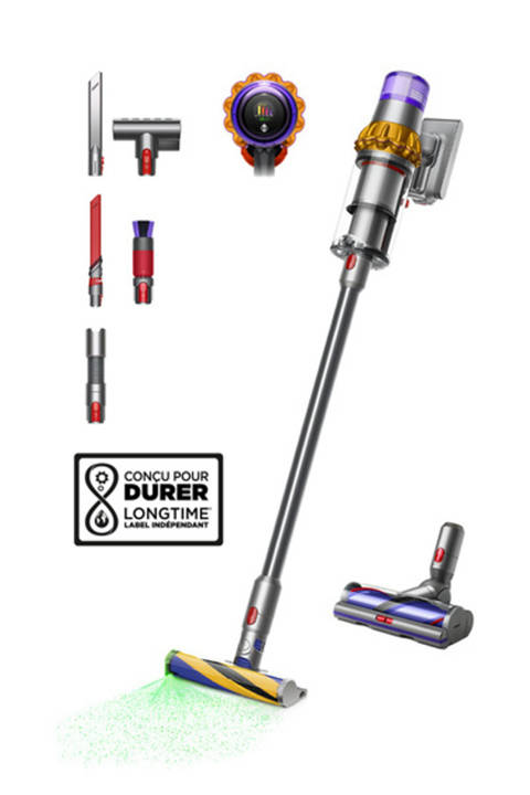 Dyson — Aspirateur sans-fil Dyson V15 Detect™ Absolute + Kit pour nettoyage minutieux