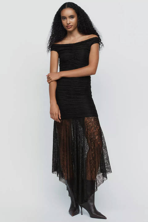 Anthropologie — Robe midi en tricot de dentelle Maeve