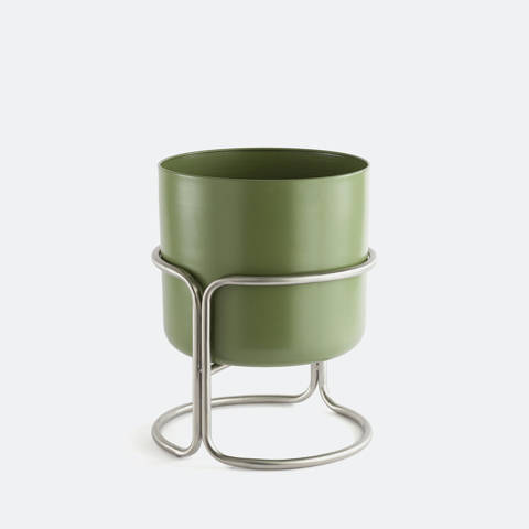 La Redoute Interieurs — Cache-pot sur pied en métal fer diamètre 37,5 cm, GIORGIO