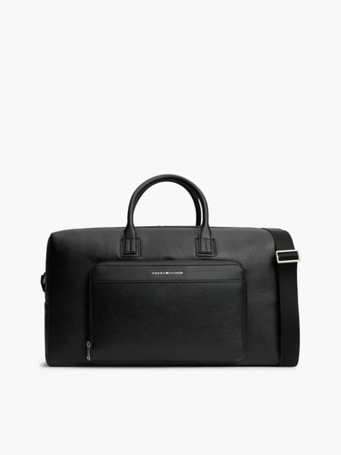 Tommy Hilfiger — Duffle bag en cuir grainé à logo en métal