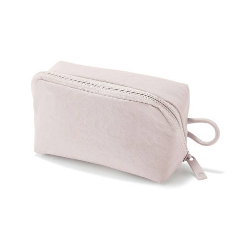 MUJI — Sac zippé en nylon texturé - Petit