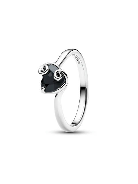 Pandora — Bague Disney l'étrange Noël de monsieur Jack cœur de Jack noir