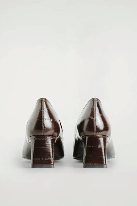 COS — Mocassins à talon angulaires en cuir