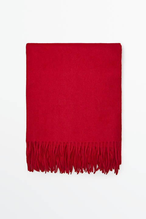Massimo Dutti — Écharpe à franges en laine mélangée