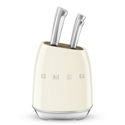 Smeg — Bloc de couteaux Crème Esthétique Années 50 KBSF02CR