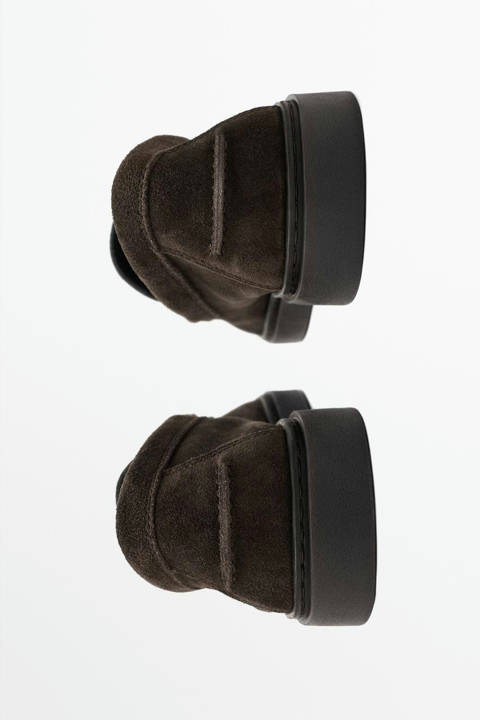 Massimo Dutti — Mocassin en croûte de cuir