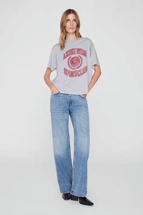 Anine Bing — Cade Tee Collegiate - Grey