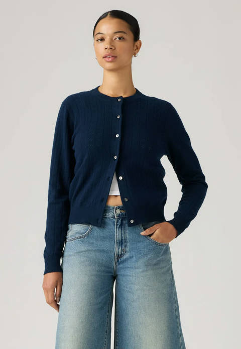 Levi's — Super Soft Crewneck Cardi Pointelle