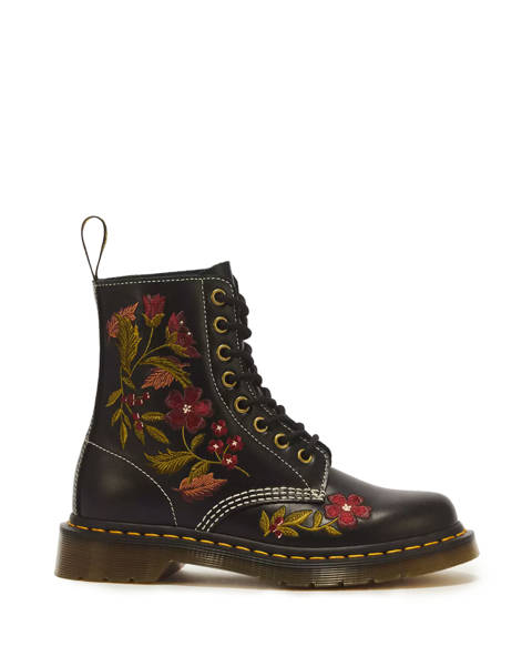 Dr. Martens — Boots 1460 Pascal Floral en Cuir Wanama à 8 Œillets