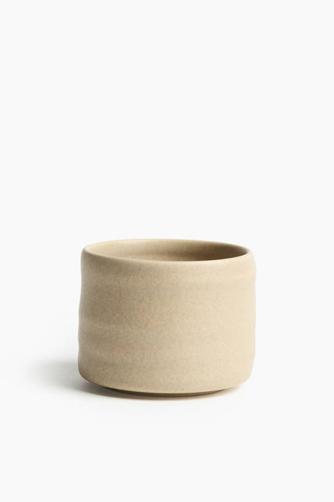 H&M Home — Mug en grès cérame – Beige/Taupe/Abricot
