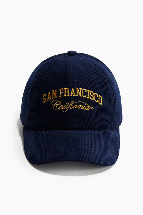 H&M — Casquette en velours côtelé