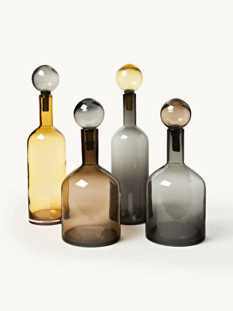 Westwing — Bouteilles décoratives soufflées bouche Bubbles, 4 pièces