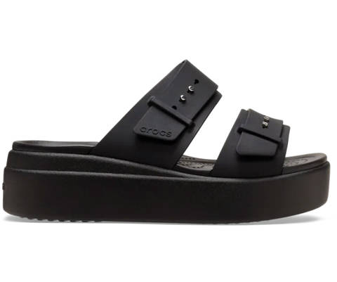 Crocs — Crocs Brooklyn Buckle Low Wedge Sandal