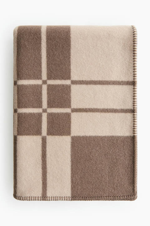 H&M Home — Plaid en laine mélangée