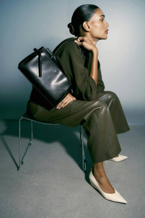 Zara — Sac porté épaule contraste