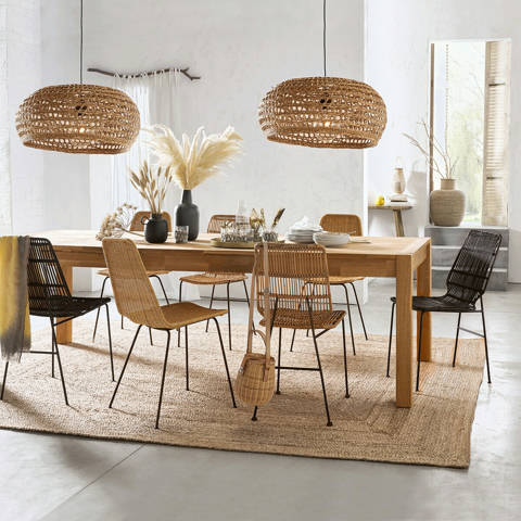 La Redoute Interieurs — Table extensible rectangulaire chêne 6 à 12 personnes allonges intégrées ADELITA