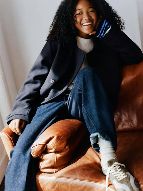 Zara — Manteau court avec laine