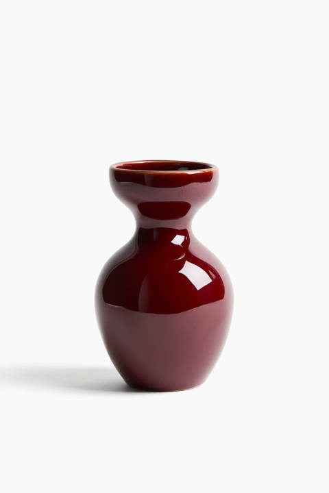 H&M Home — Petit vase en grès cérame – Bordeaux
