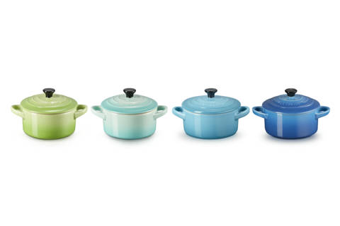 Le Creuset — Set de 4 mini-cocottes Brise Marine en céramique