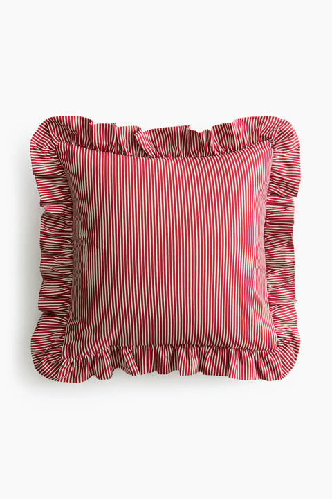 H&M Home — Housse de coussin à bord ruché en coton
