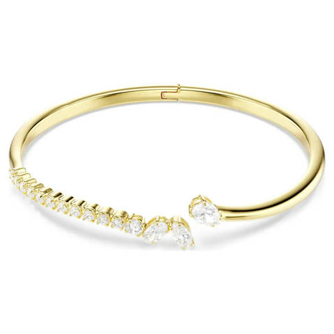 Swarovski — Swarovski Bracelet-jonc Mesmera Tailles variées, Blanc, Doré à l’or 18 carats (750/1000)