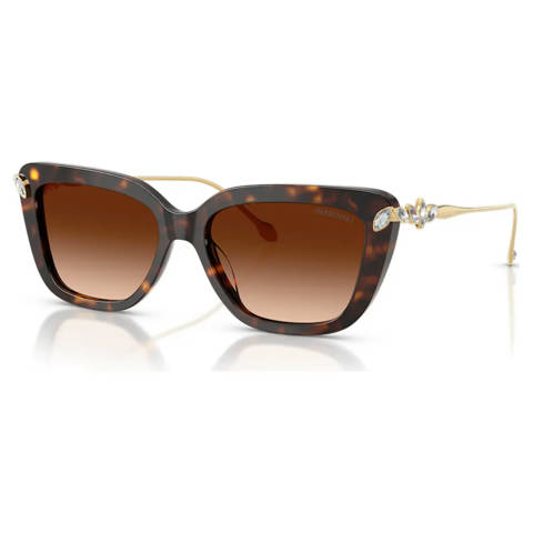 Swarovski — Swarovski Lunettes de soleil Style Cat-eye, SK6065, Havane